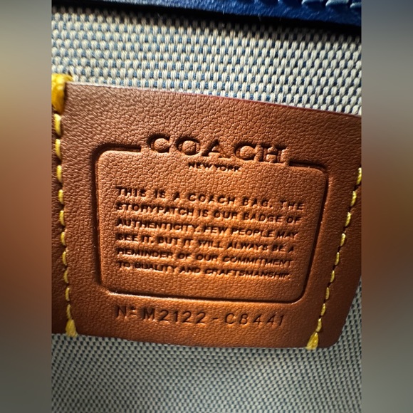 NWT Coach Hero Crossbody Bag in Glovetanned Leather Blue Fin C8441 - Picture 14 of 15